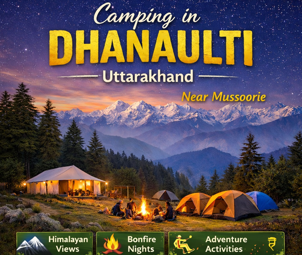 Camping in Dhanaulti, Uttarakhand